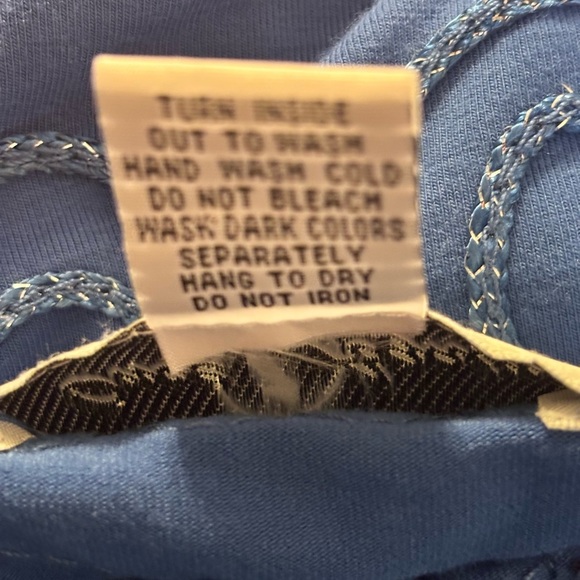 Vintage Elegant Blue Embroidered Women's Blouse - Picture 3 of 4